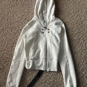 Rick Owens White Hoodie